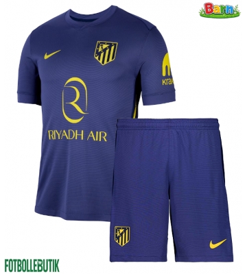 Atletico Madrid Bortaställ Barn 2025-26 Kortärmad (+ Korta byxor)